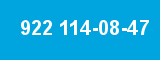 922 114-08-47 922 114-08-47